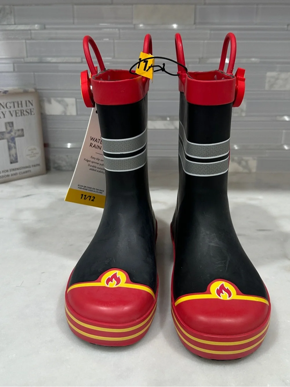 Title: Member’s Mark Firefighter Toddler Rain Boots Size 11/12 NWT